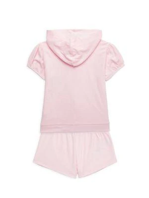 商品Juicy Couture|Girl's 2-Piece Logo Hoodie & Shorts Set,价格¥189,第2张图片详细描述