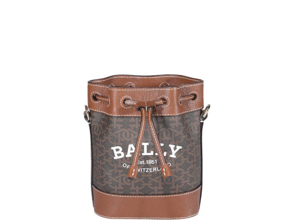 商品Bally|Bally Logo Printed Drawstring Bucket Bag,价格¥3615,第1张图片