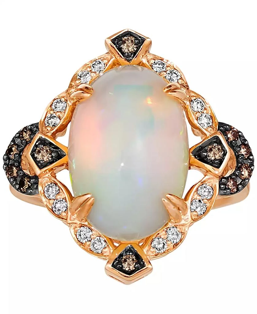 商品Le Vian|Neopolitan Opal (3-1/5 ct. t.w.) & Diamond (1/4 ct. t.w.) Halo Ring in 14k Rose Gold,价格¥16201,第2张图片详细描述