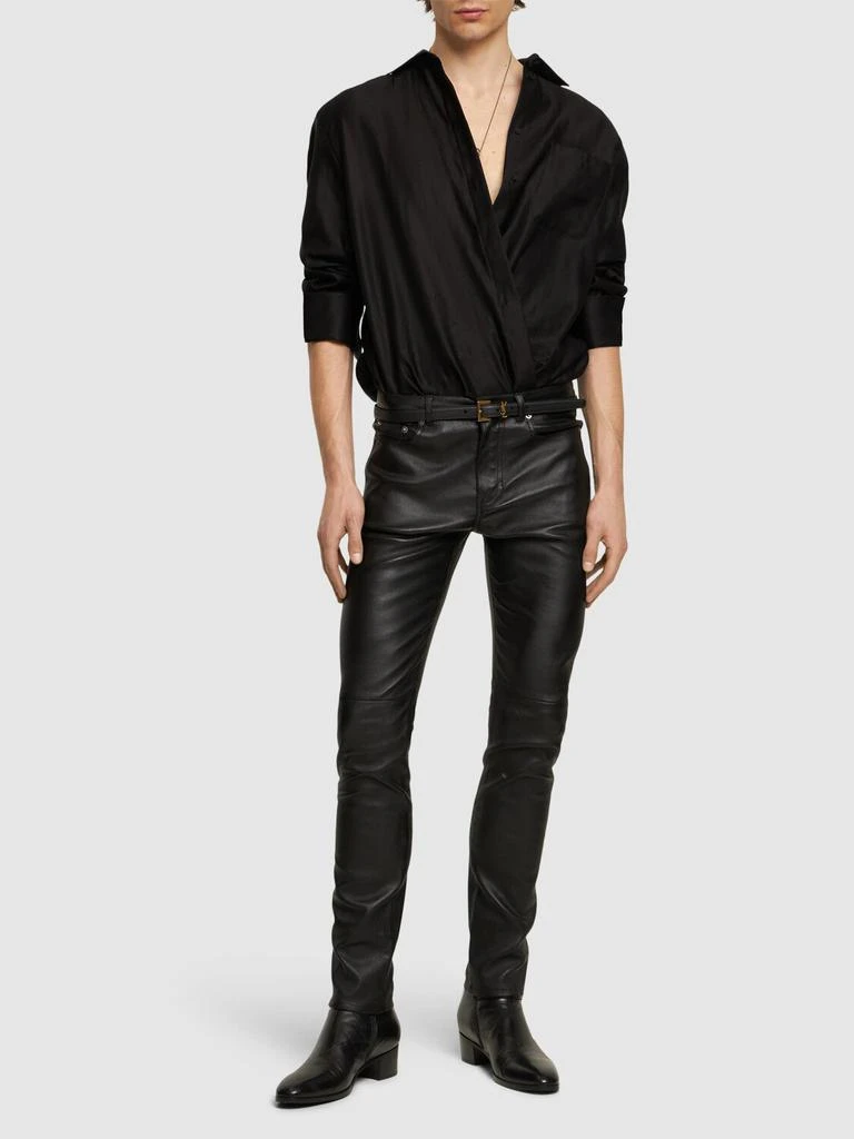 商品Yves Saint Laurent|15.5cm Skinny Leather Pants,价格¥25188,第1张图片详细描述