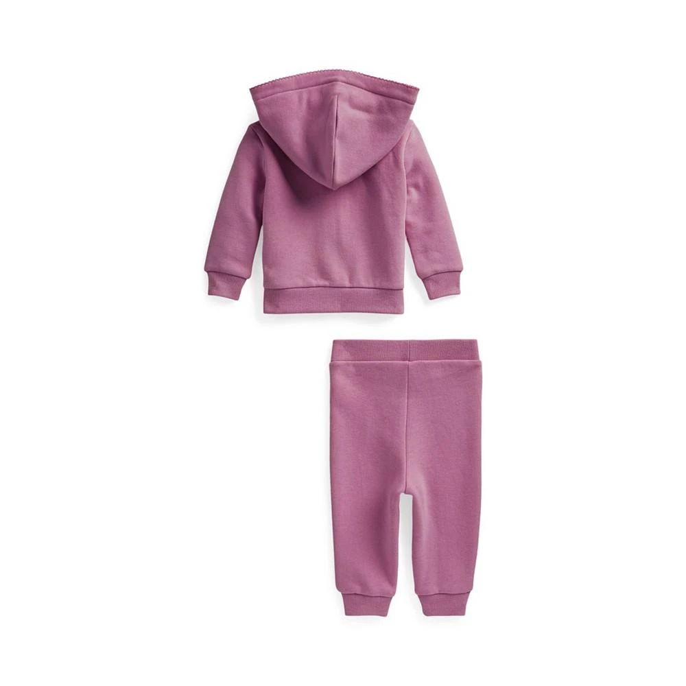 商品Ralph Lauren|Baby Girls Fleece Full-Zip Hoodie and Pants Set,价格¥447,第2张图片详细描述