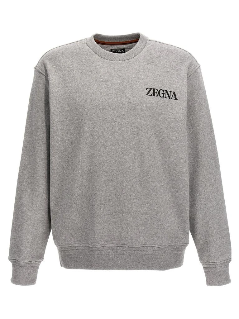 商品Zegna|Zegna Logo Embossed Crewneck Sweatshirt,价格¥4249,第1张图片