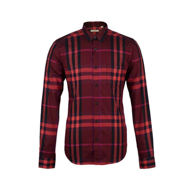 商品Burberry|Burberry巴宝莉男士红格纯棉时尚舒适长袖衬衫3929743,价格¥3835,第1张图片