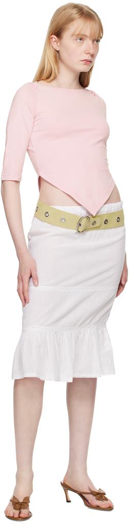 GIMAGUAS ホワイトSwan ミディアムスカート Gimaguas White Swan Midi Skirt - Dresses & Skirts - BeyondStyle