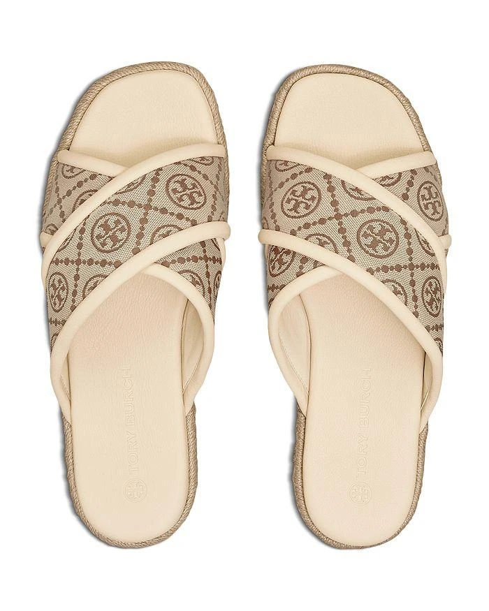 商品Tory Burch|Women's T Monogram Crossband Espadrille Sandals,价格¥1119,第4张图片详细描述
