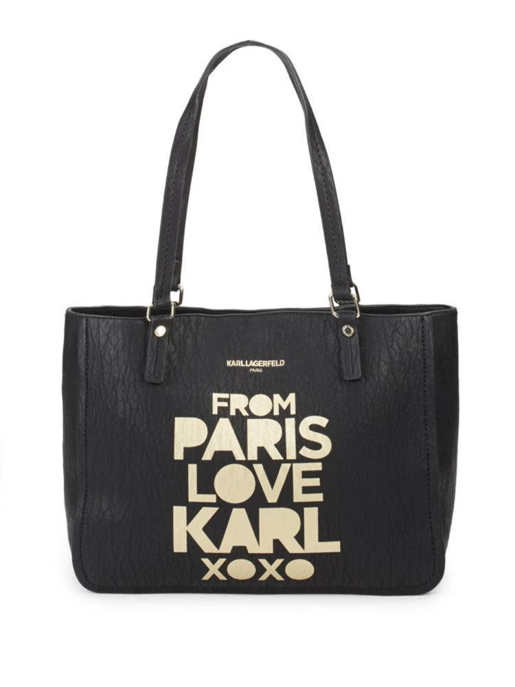 商品Karl Lagerfeld Paris|Karl Lagerfeld Paris Bubble Faux Leather Tote,价格¥512,第1张图片