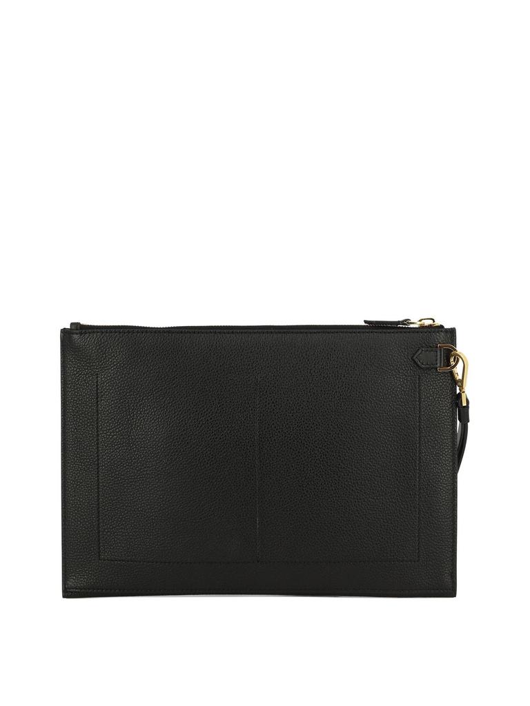 TOM FORD JCS004JMT002S23HB785 関税送料込 Tom Ford Tom Ford Logo Stamp Zipped Clutch Bag - Handbags