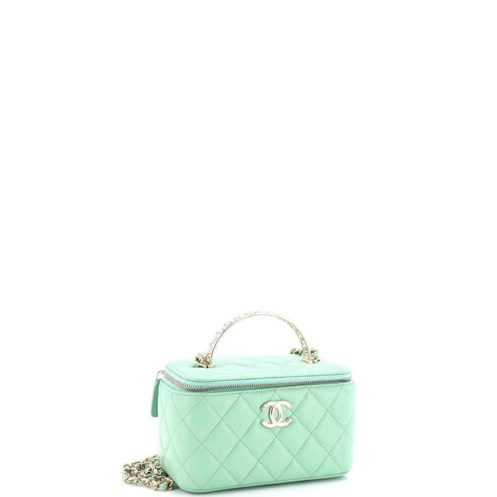 商品[二手商品] Chanel|Pearl Detail Handle Vanity Case with Chain Quilted Lambskin Small,价格¥35924,第2张图片详细描述