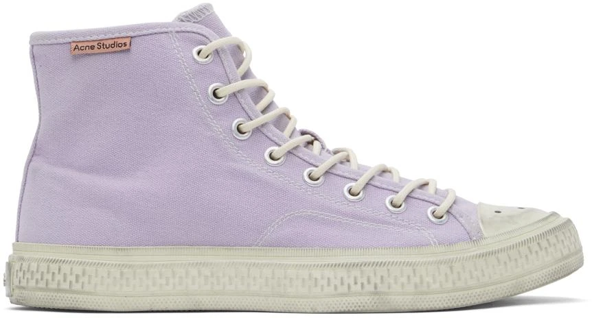 商品Acne Studios|Purple Ballow Tumbled High Sneakers,价格¥1817,第1张图片