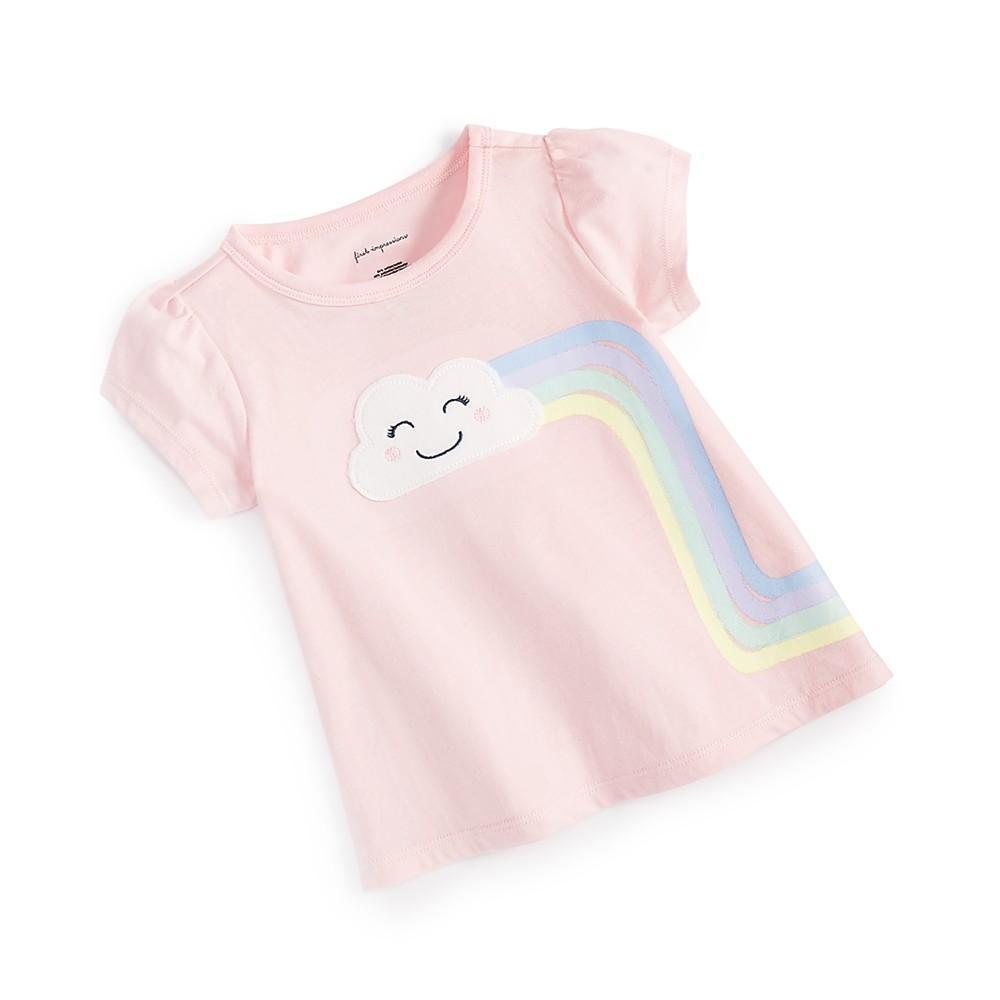 商品First Impressions|Baby Girls Short-Sleeve Retro Rainbow T-Shirt, Created for Macy's,价格¥74,第1张图片