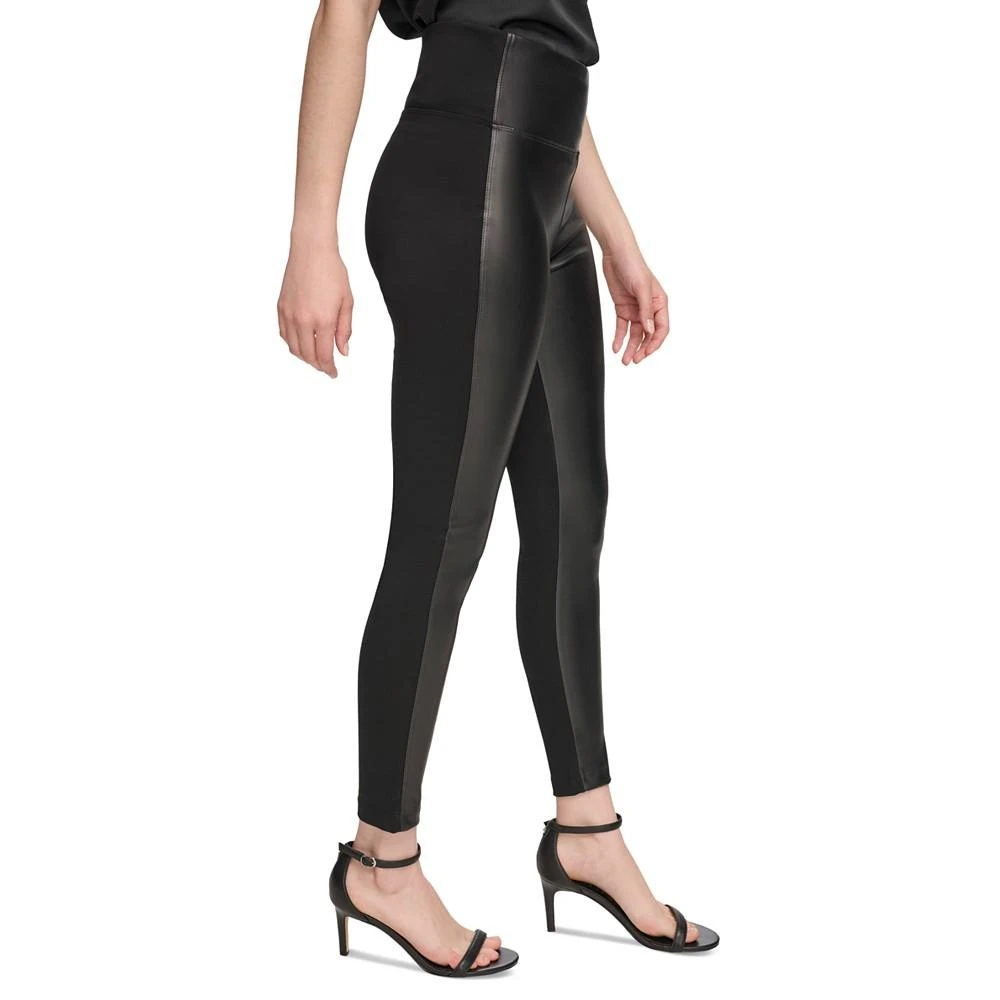 商品Calvin Klein|Faux Leather Front Leggings,价格¥312,第5张图片详细描述