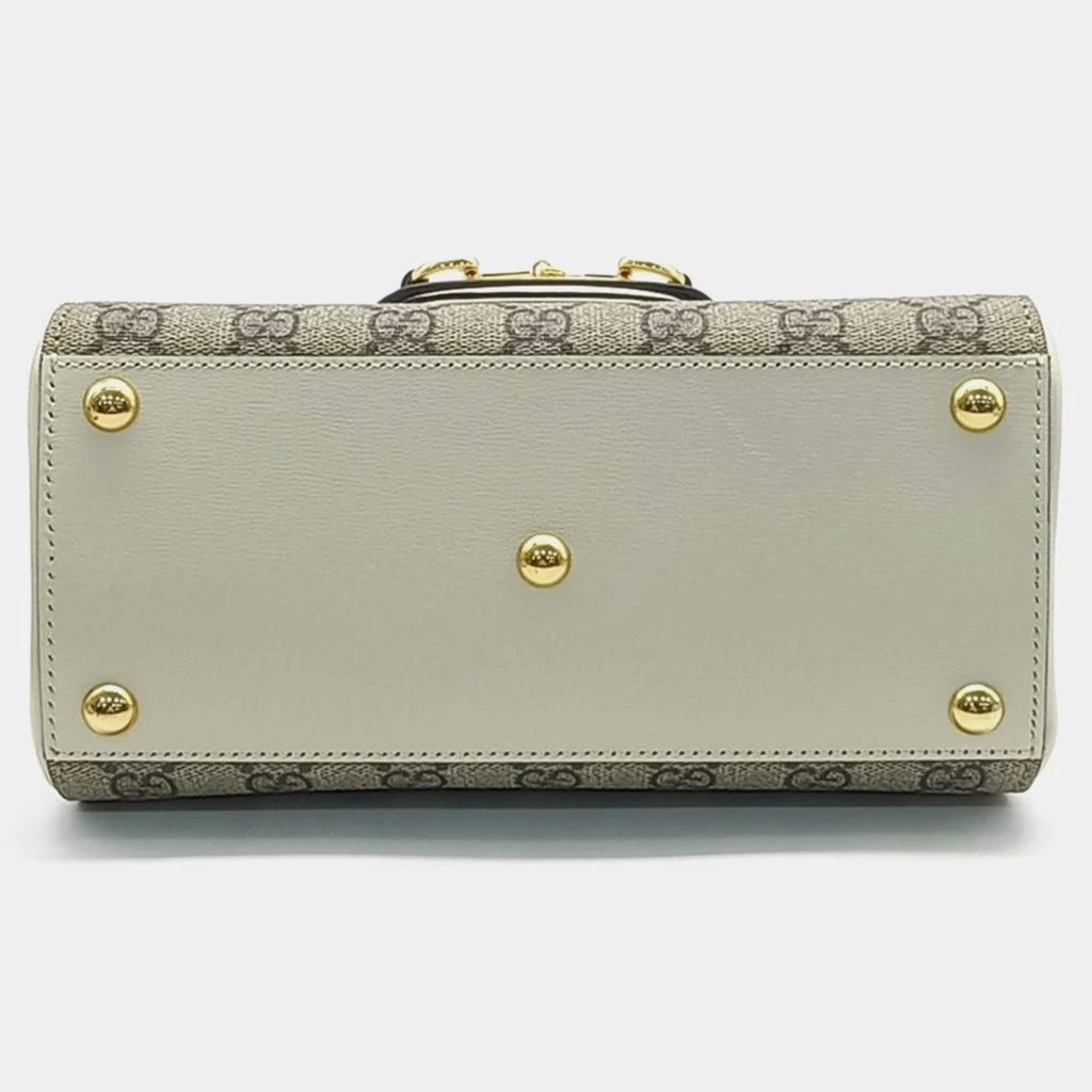 商品[二手商品] Gucci|Gucci Beige Cream Canvas and Leather Horsebit 1955 Mini Bag,价格¥13333,第5张图片详细描述