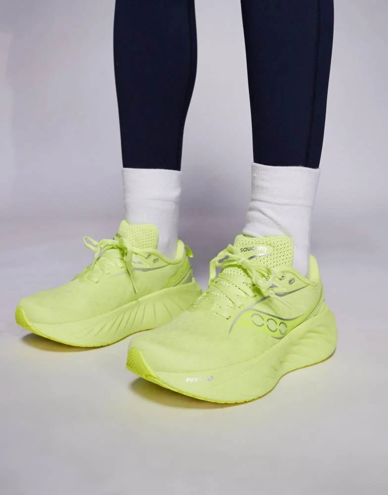 商品Saucony|Saucony Triumph 22 neutral cushioning trainers in sunny and citron,价格¥1778,第5张图片详细描述
