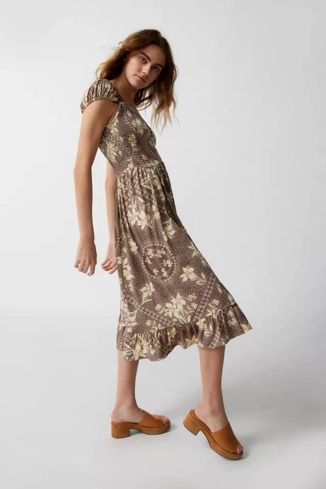 商品Urban Outfitters|UO Elenor Printed Midi Dress,价格¥528,第3张图片详细描述