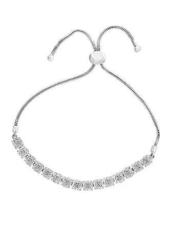 商品Effy|Sterling Silver Diamond Illusion Bolo Bracelet,价格¥729,第1张图片