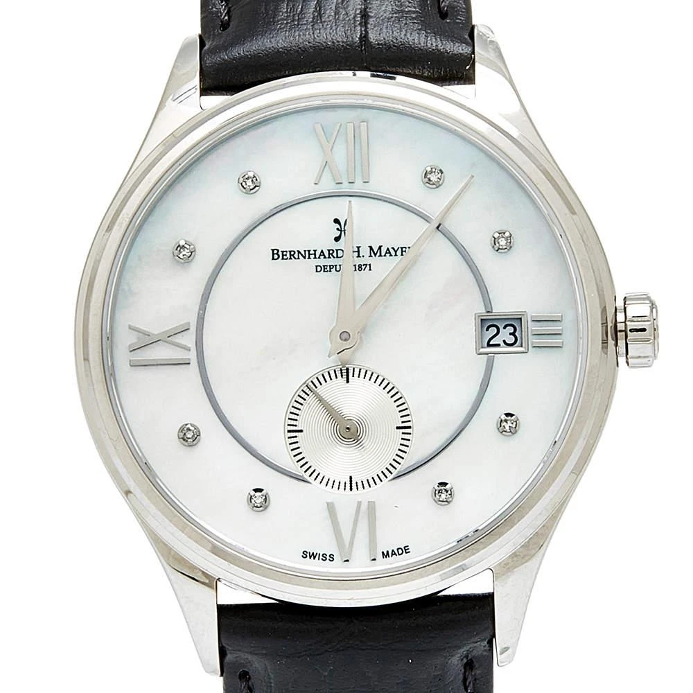 商品[二手商品] Bernhard H. Mayer|Bernhard H.Mayer Mother of Pearl Stainless Steel Muses Ladies Women's Wristwatch 36 mm,价格¥4043,第3张图片详细描述