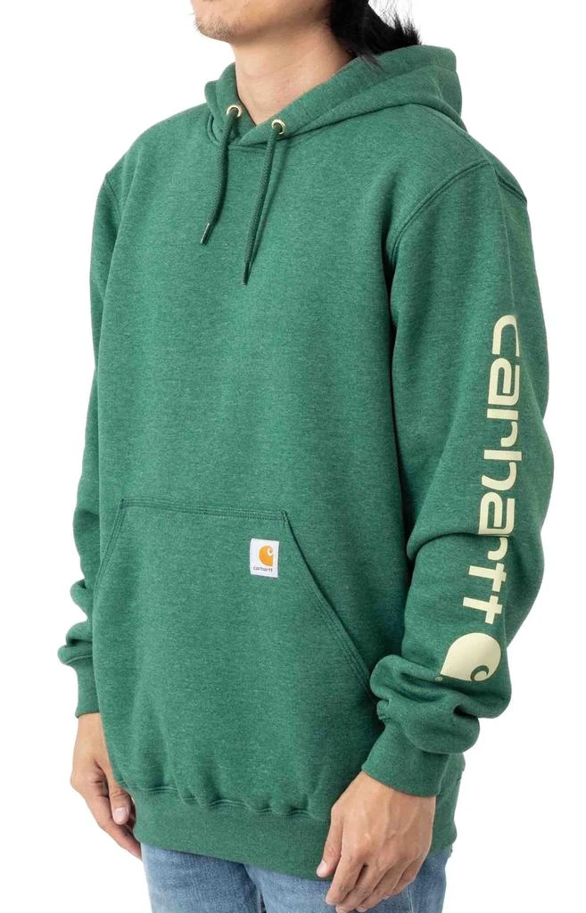 商品Carhartt|(K288) MW Signature Sleeve Logo Pullover Hoodie - North Woods Heather ,价格¥390,第2张图片详细描述