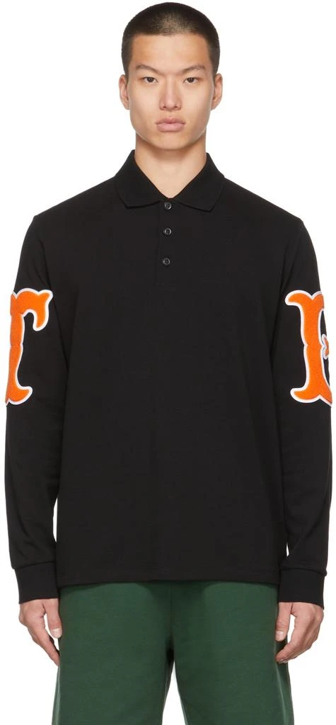 商品Burberry|Black Letter Graphic Long Sleeve Polo,价格¥3912,第1张图片