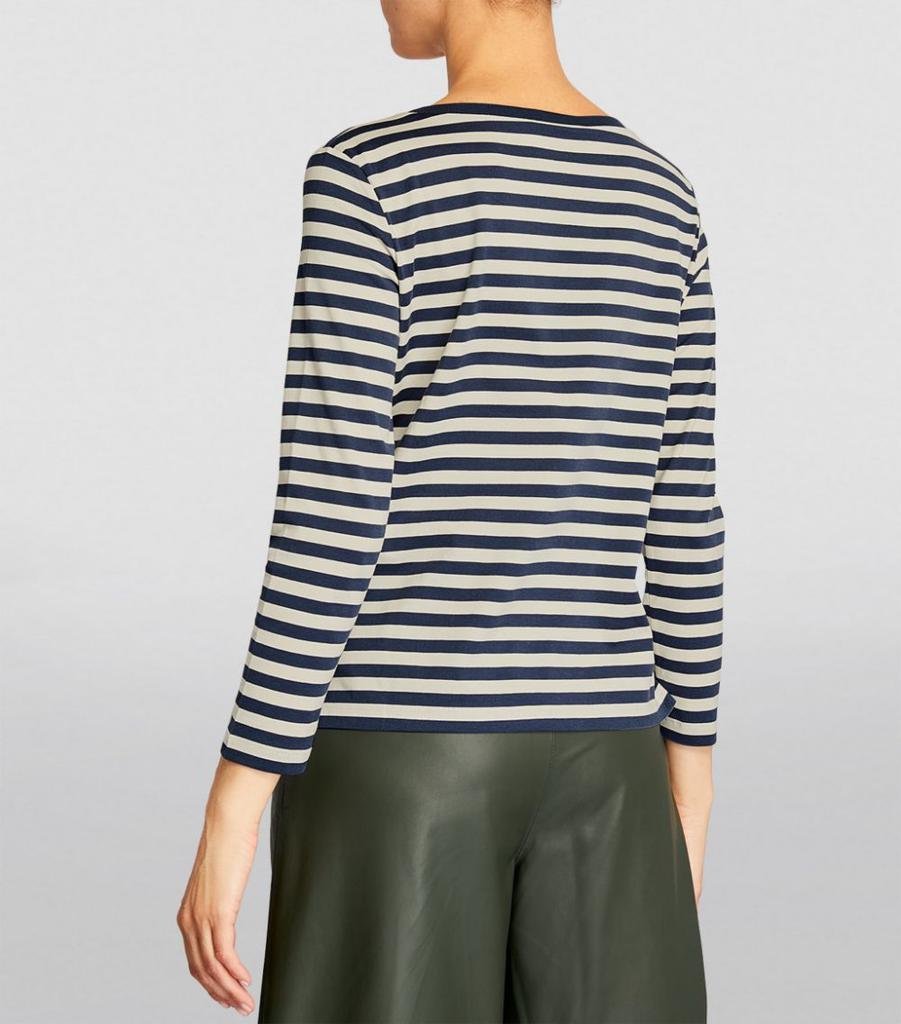 Striped Long-Sleeved T-Shirt商品第4张图片规格展示