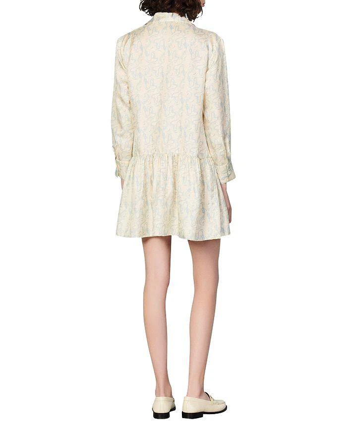 商品Sandro|Rozie Printed Flounce Dress,价格¥1929,第2张图片详细描述