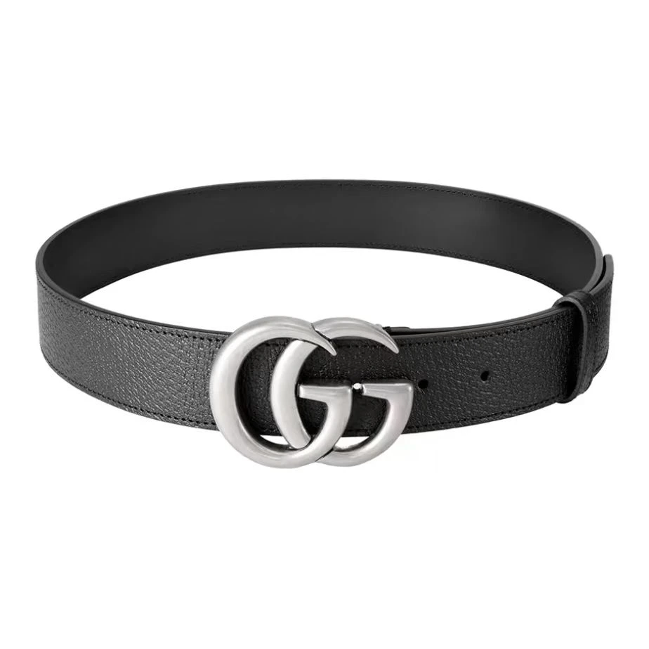 商品[国内直发] Gucci|GUCCI 古驰 复古做旧双G字母标识平滑扣腰带皮带 男款 宽4cm 划痕微瑕,价格¥3014,第1张图片