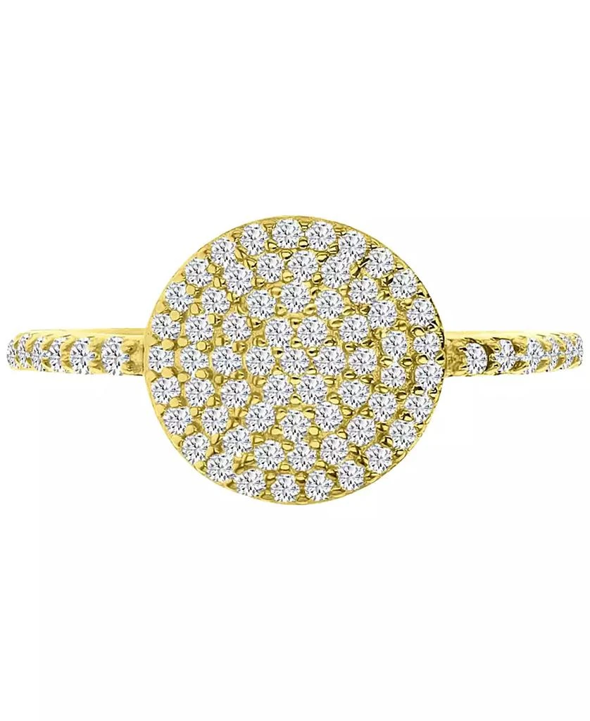 商品Macy's|Cubic Zirconia Pavé Circle Cluster Ring in 14k Gold-Plated Sterling Silver,价格¥122,第1张图片