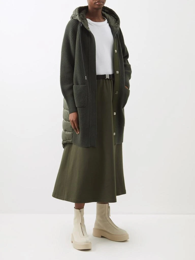 商品Moncler|Padded ribbed-wool hooded cardigan,价格¥8743,第2张图片详细描述
