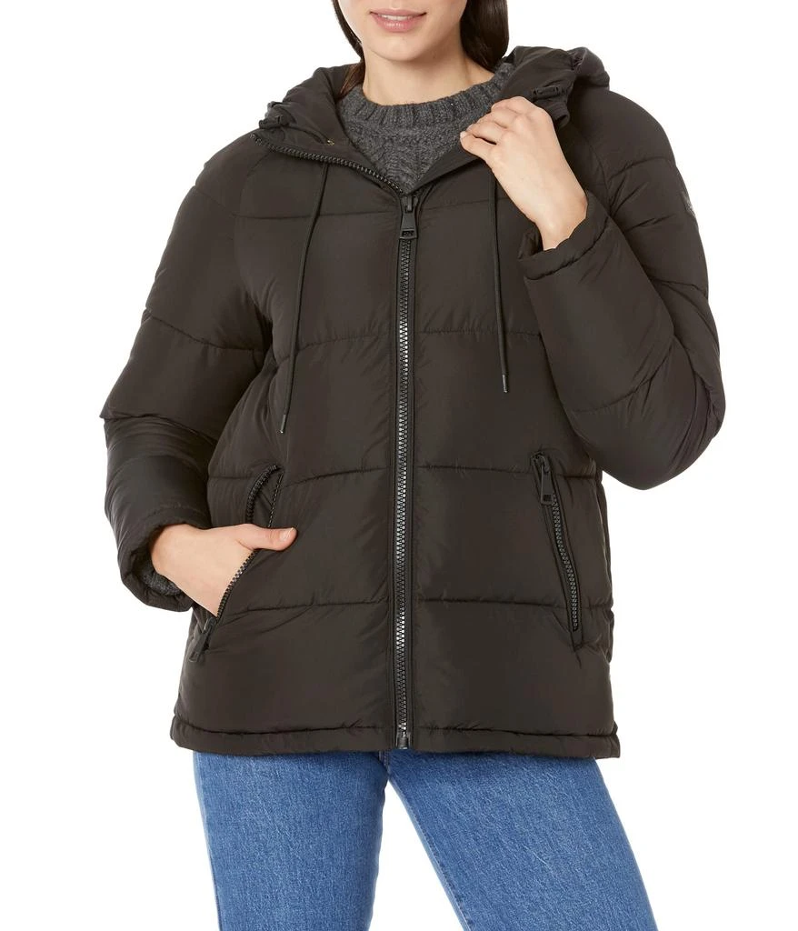 商品Calvin Klein|Short Faux Fur Trimmed Puffer,价格¥826,第3张图片详细描述