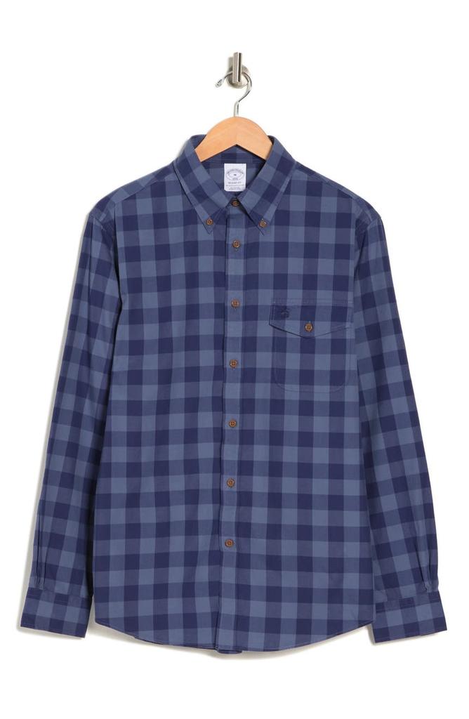 Buffalo Plaid Regular Fit Cotton Button-Up Shirt商品第3张图片规格展示