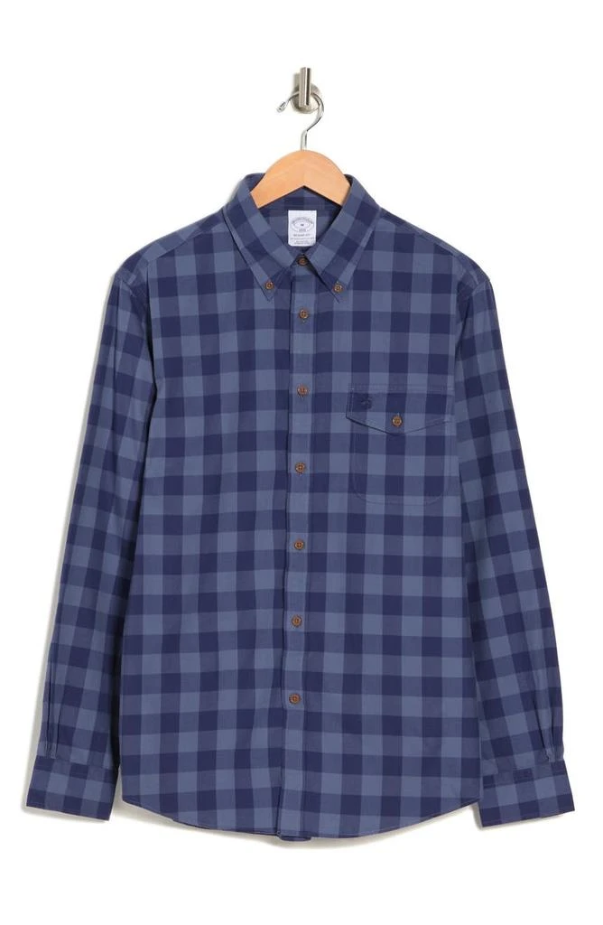 商品Brooks Brothers|Buffalo Plaid Regular Fit Cotton Button-Up Shirt,价格¥205,第3张图片详细描述