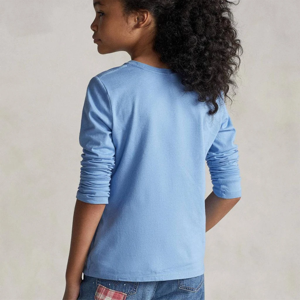 商品Ralph Lauren|Ralph Lauren Girls' Americana Bear T-Shirt - Sky Blue,价格¥291,第5张图片详细描述