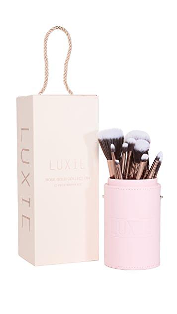 Luxie 标志性玫瑰金化妆刷套装商品第6张图片规格展示