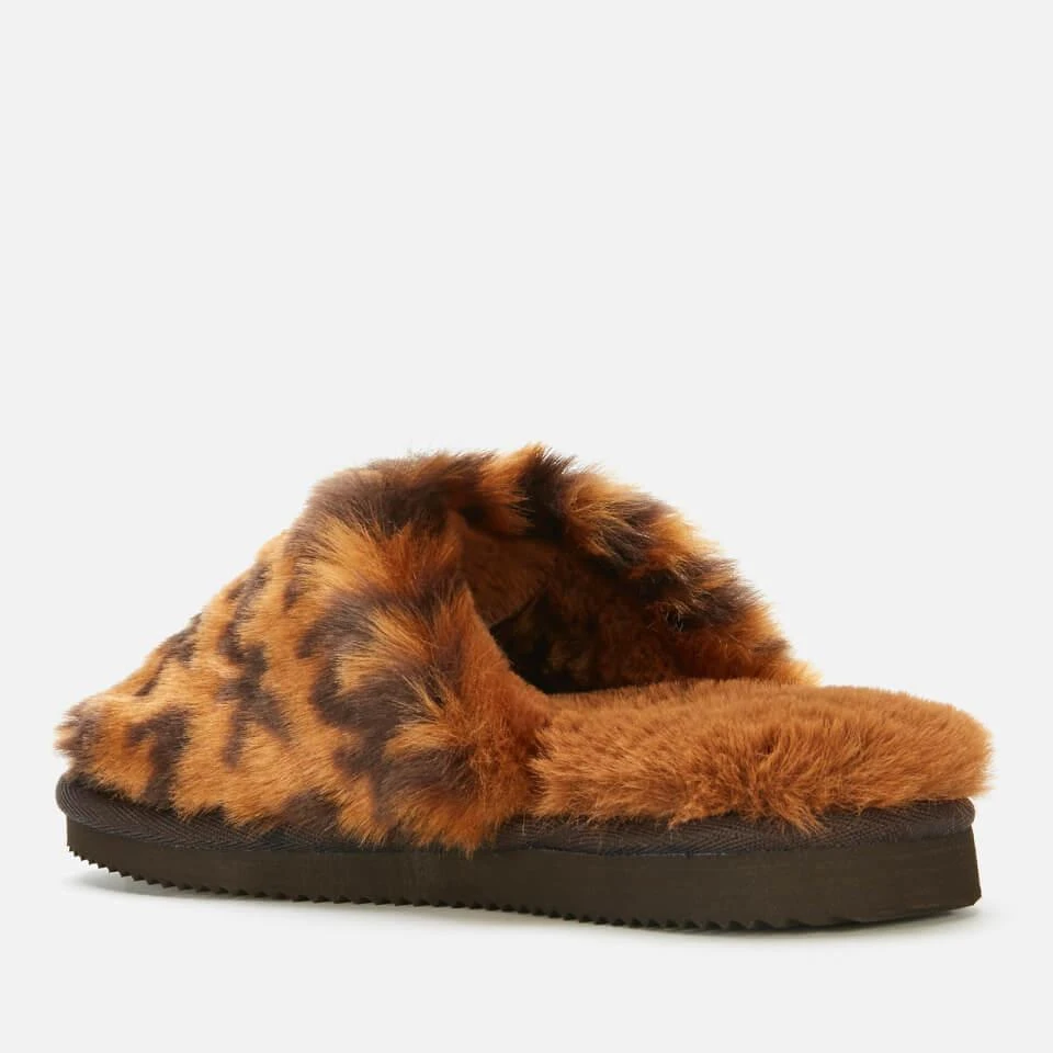 商品Michael Kors|MICHAEL MICHAEL KORS WOMEN'S JANIS SLIPPERS - LUGGAGE,价格¥285,第2张图片详细描述