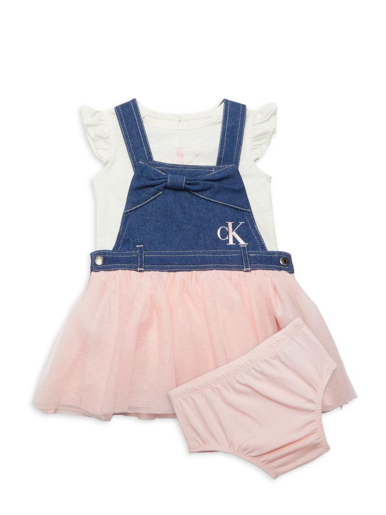 Baby Girl's 3-Piece T-Shirt, Dress & Bloomers Set商品第1张图片规格展示