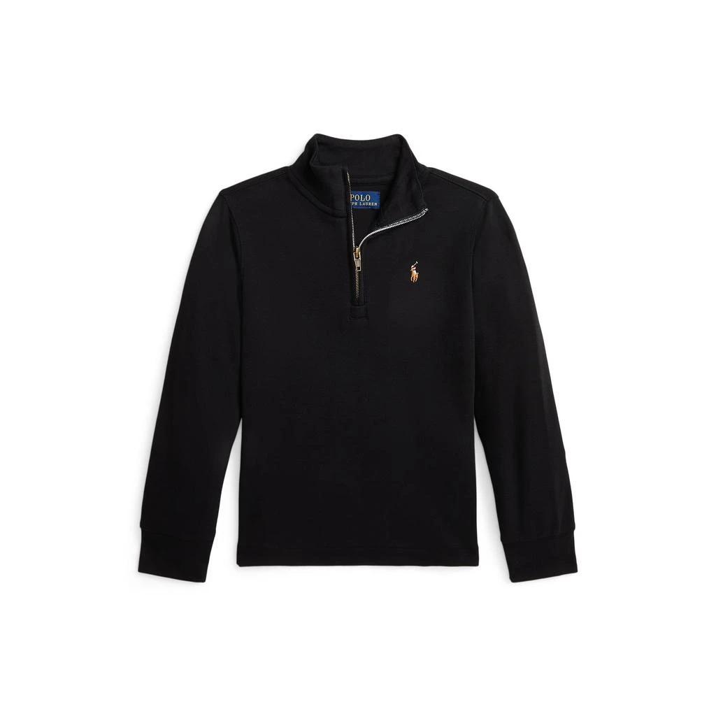 商品Ralph Lauren|Cotton Interlock Quarter-Zip Pullover (Toddler/Little Kids),价格¥271,第1张图片详细描述