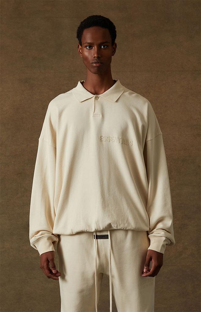Egg Shell Long Sleeve Polo Sweatshirt商品第2张图片规格展示