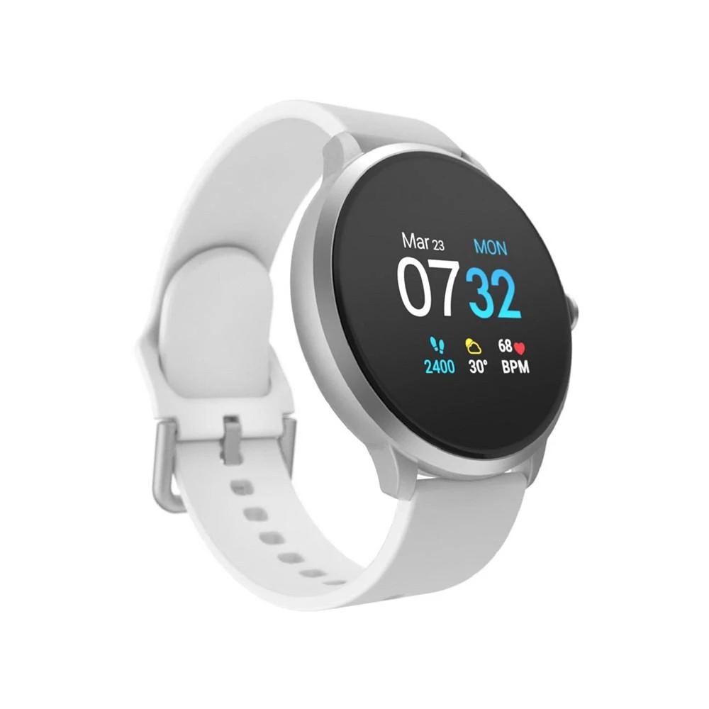 商品iTouch|Sport 3 Unisex Touchscreen Smartwatch: Silver Case with White Strap 45mm,价格¥718,第1张图片