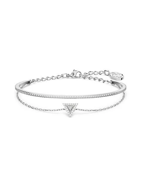 商品Swarovski|Ortyx Rhodium-Plated & Crystal Bracelet,价格¥1243,第1张图片