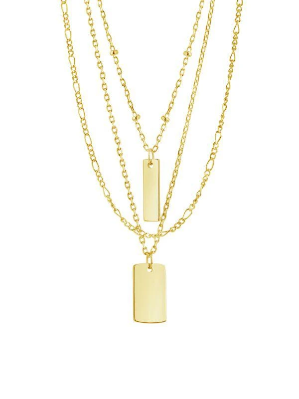 商品Sterling Forever|14K Gold Rhodium Plated Layered Necklace,价格¥279,第1张图片