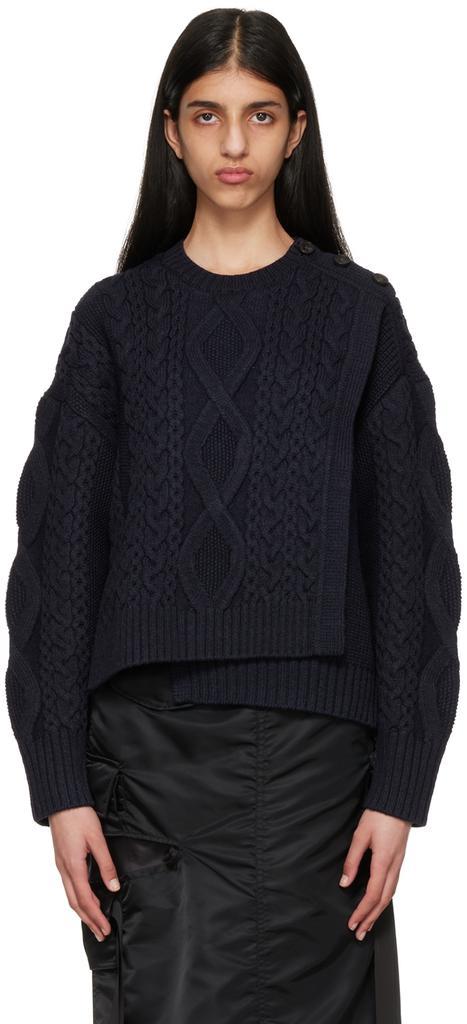 商品3.1 Phillip Lim|Navy Paneled Sweater,价格¥4938,第1张图片