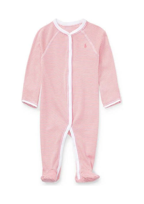 商品Ralph Lauren|Lauren Childrenswear Baby Girls Striped Cotton Coverall,价格¥297,第1张图片