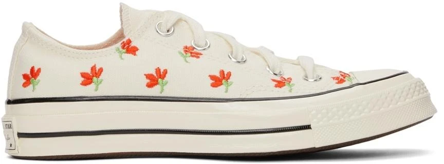 商品Converse|Off-White Floral Chuck 70 Low Sneakers,价格¥372,第1张图片