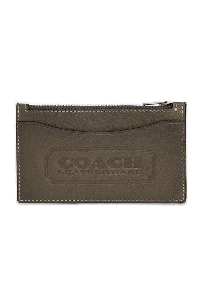 商品Coach|Coach Logo Embossed Zipped Card Case,价格¥484,第1张图片