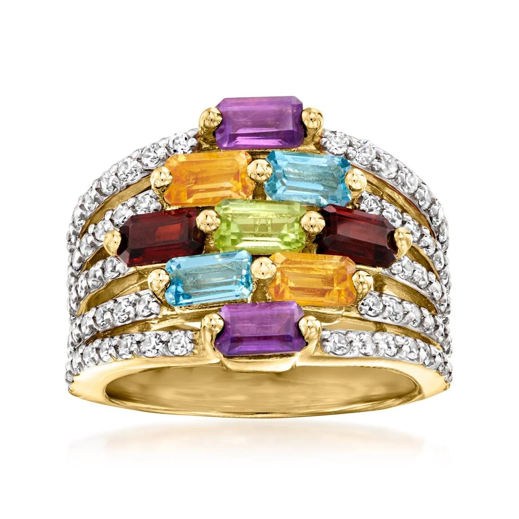 商品Ross-Simons|Multi-Gemstone Ring in 18kt Gold Over Sterling,价格¥1186,第1张图片