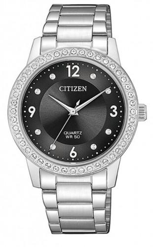 Citizen Quartz Crystal Black Dial Ladies Watch EL3090-81H商品第1张图片规格展示