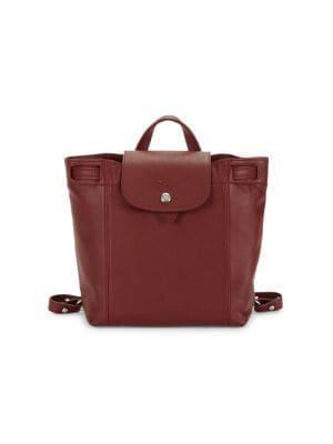 商品Longchamp|Le Pliage Leather Backpack,价格¥1586,第1张图片