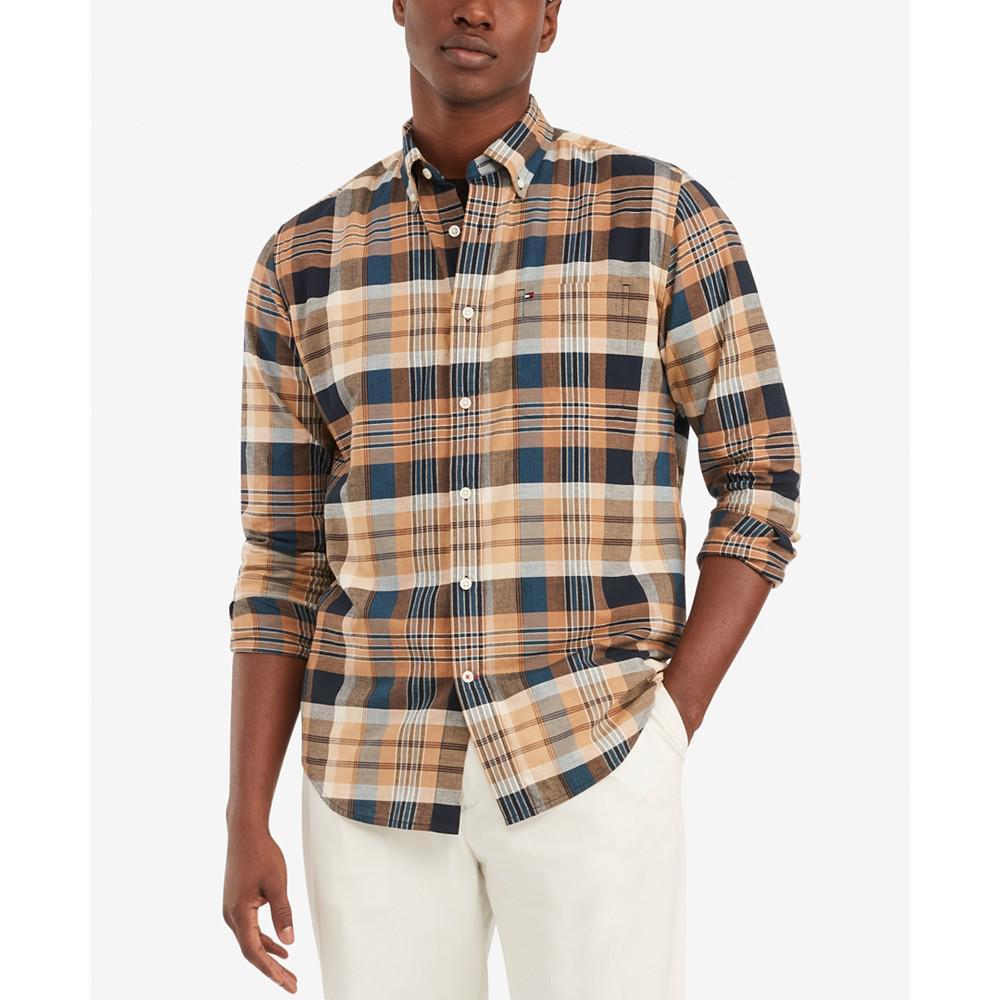 商品Tommy Hilfiger|Men's Mavis Plaid Long Sleeve Classic-Fit Shirt,价格¥401,第1张图片