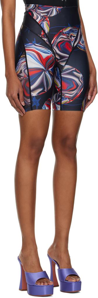 Black P.E. Nation Edition Warped Bike Shorts商品第2张图片规格展示