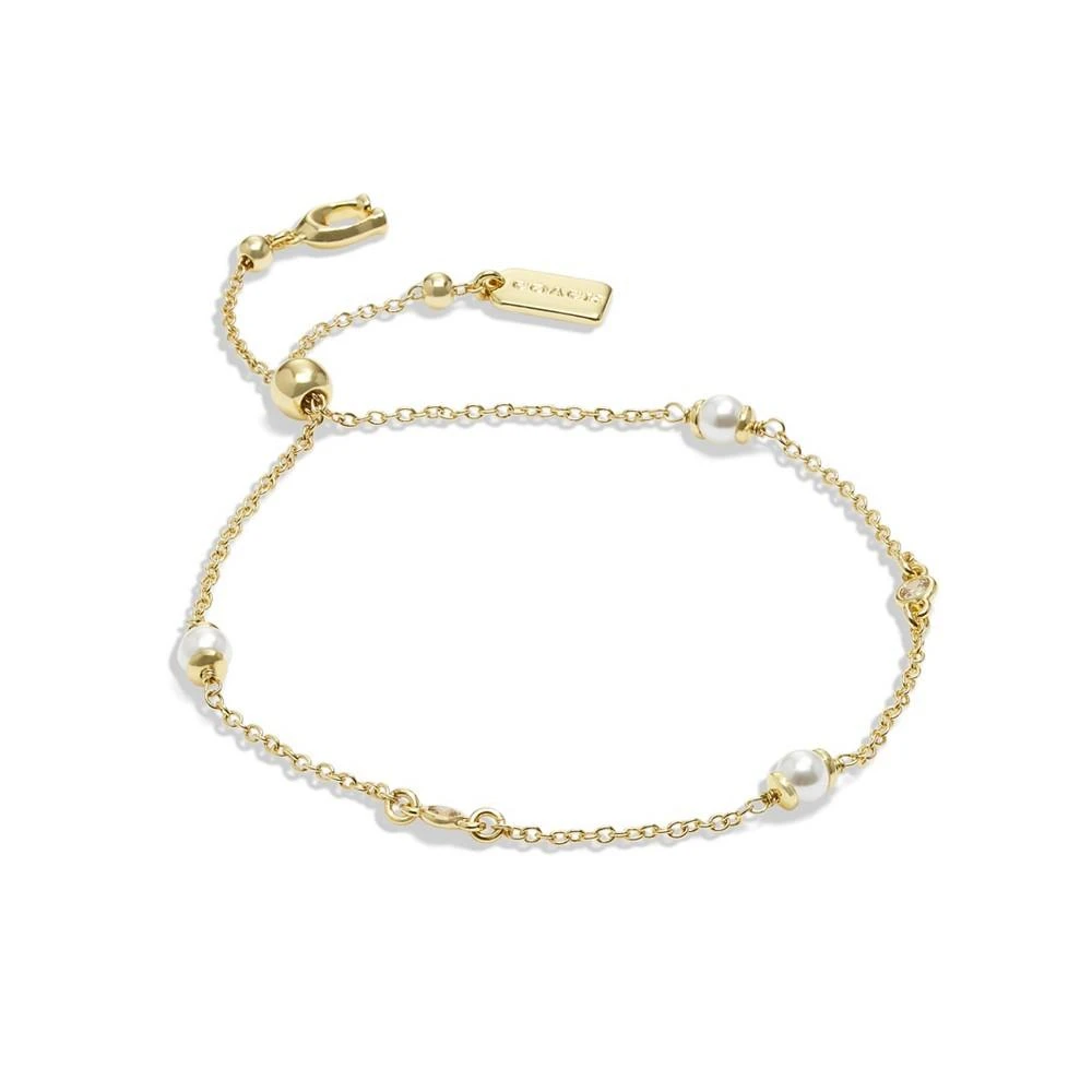 商品Coach|Imitation Pearl Slider Bracelet,价格¥699,第2张图片详细描述