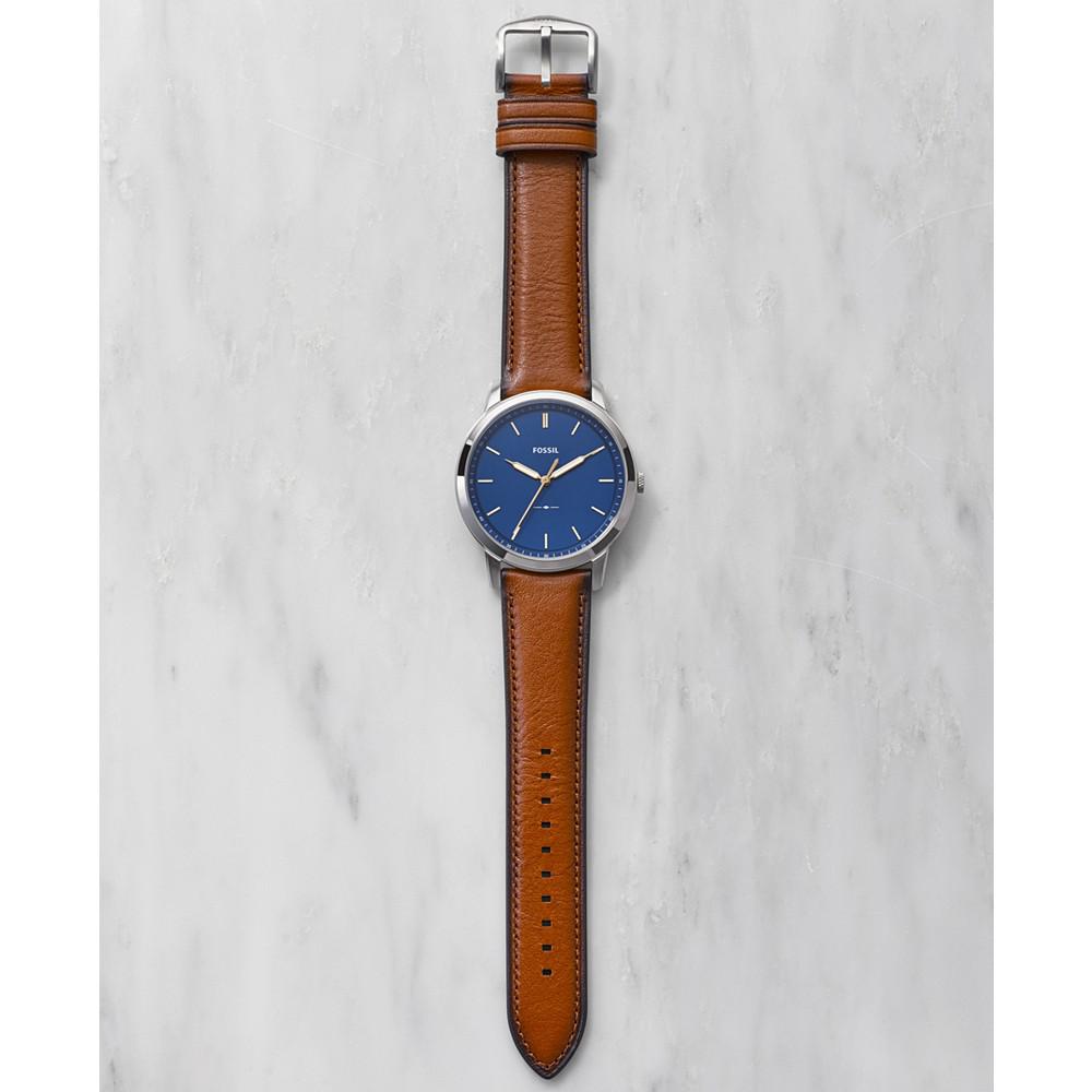 Men's The Minimalist Brown Leather Strap Watch商品第6张图片规格展示